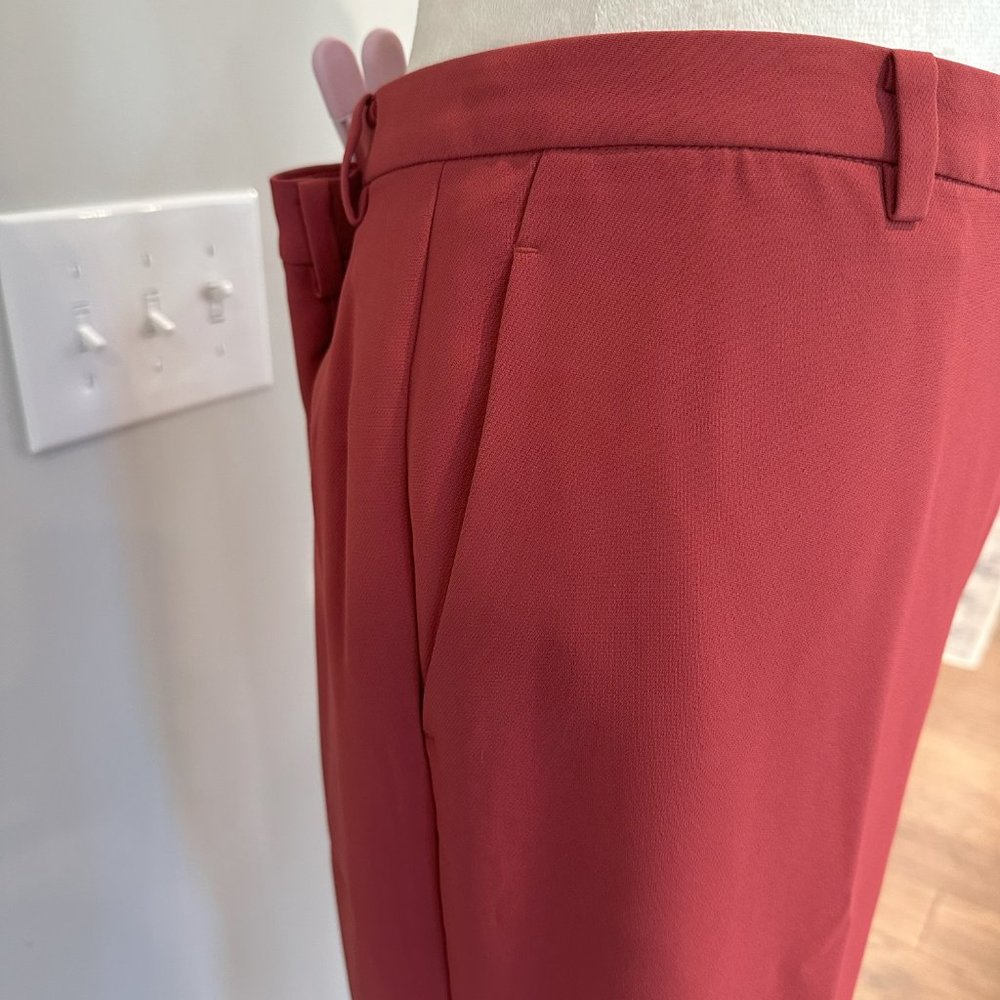 Ann Taylor Full Length Trousers - Bright Brick - Size 14 - Picture 3 of 5